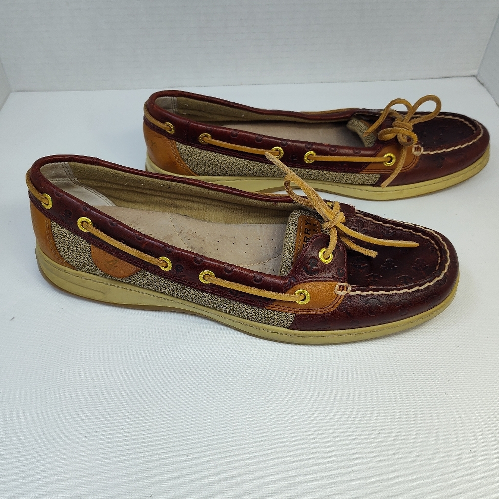 Sperry Women's Top Siders Angelfish Cordovan Brown Boat Shoes Size 11